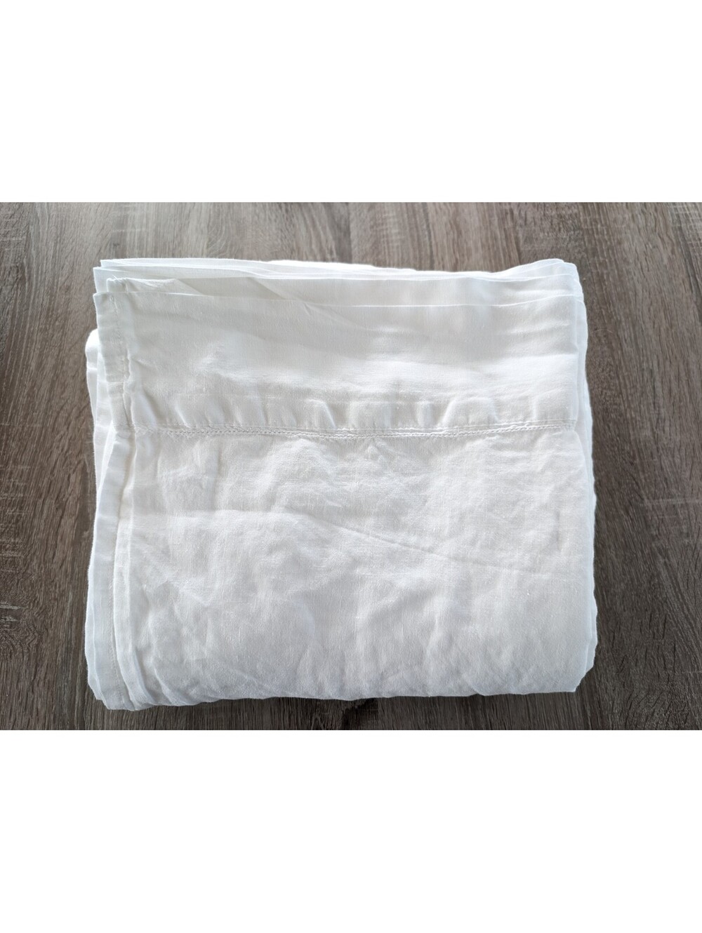 Pottery Barn 100% Linen White Fitted And Flat Sheet Set Size King Bed